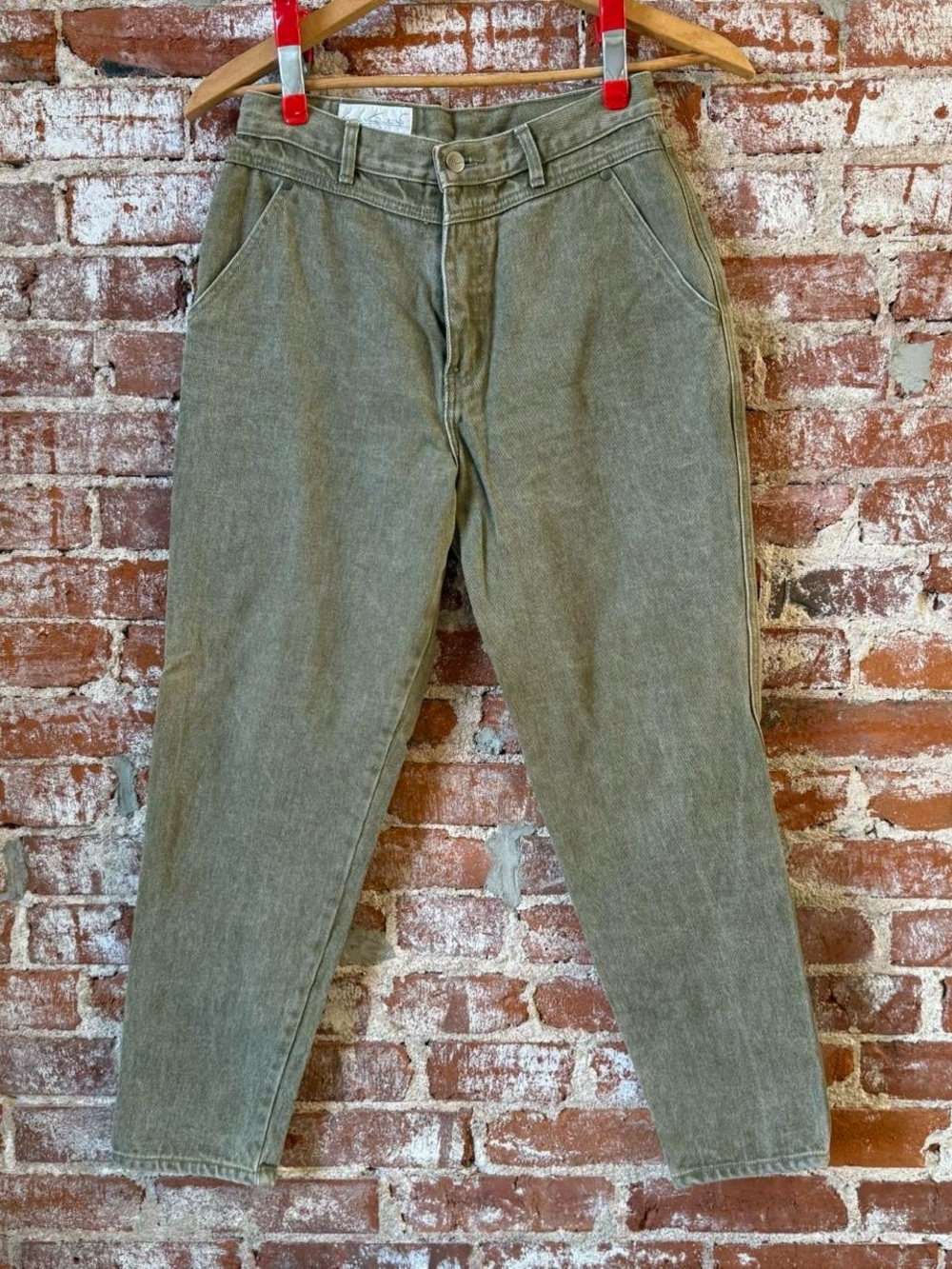 Green vintage mom jeans